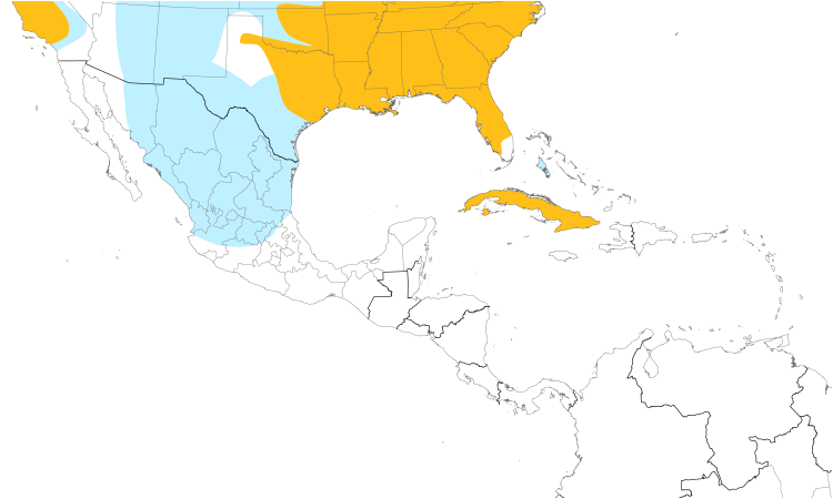 Range Map (Central): Wood Duck