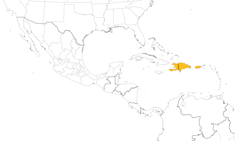 Range Map (Central): Hispaniolan Parrot