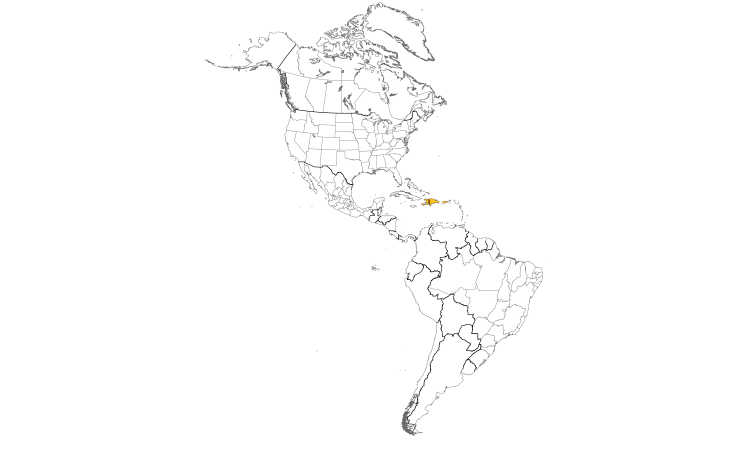 Range Map (Americas): Hispaniolan Parrot