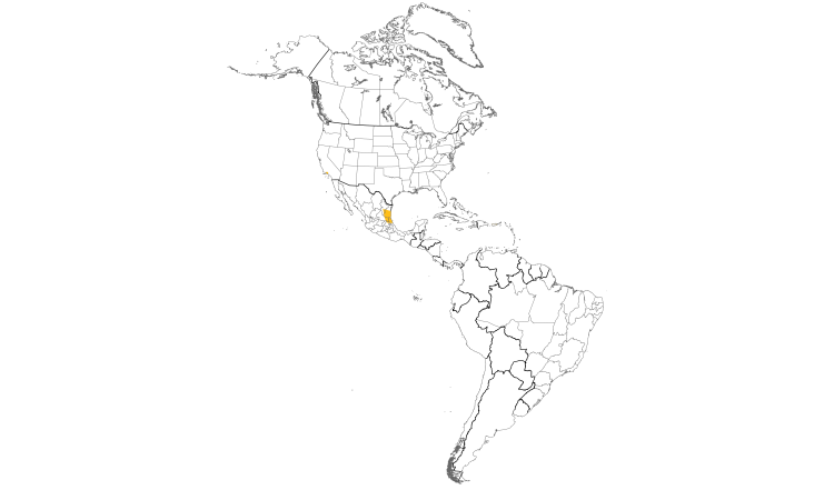 Range Map (Americas): Red-crowned Parrot