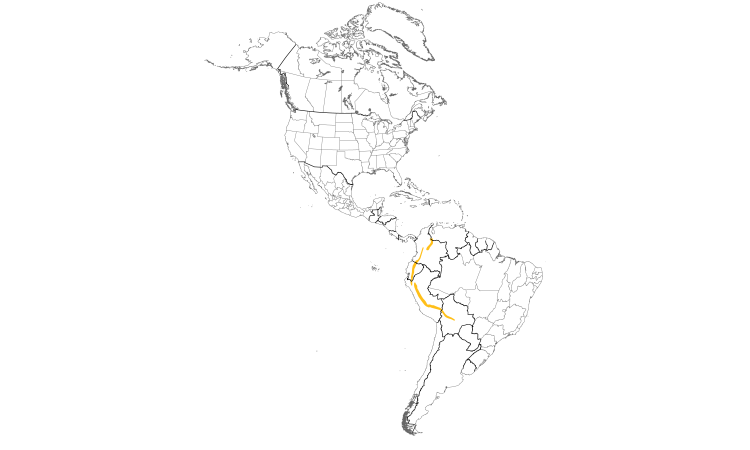 Range Map (Americas): Scarlet-bellied Mountain-Tanager