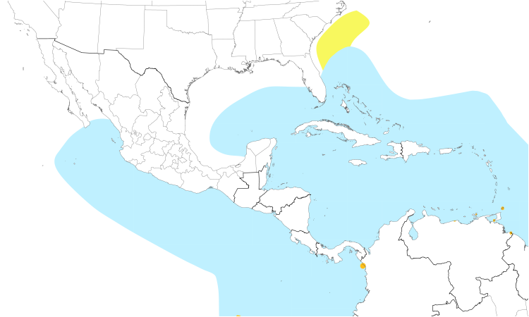 Range Map (Central): Brown Noddy