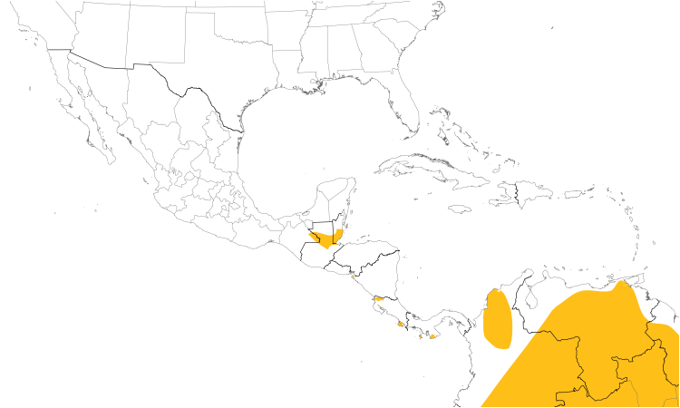 Range Map (Central): Scarlet Macaw