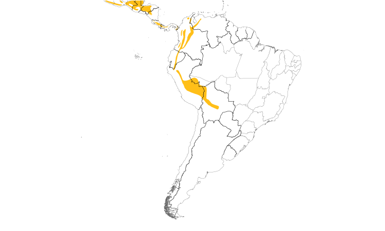 Range Map (South): Emerald Toucanet