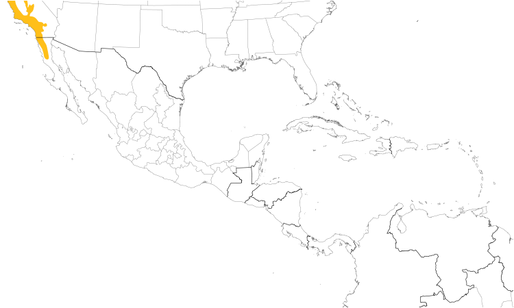 Range Map (Central): Oak Titmouse