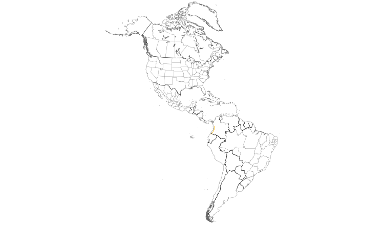 Range Map (Americas): Golden-chested Tanager