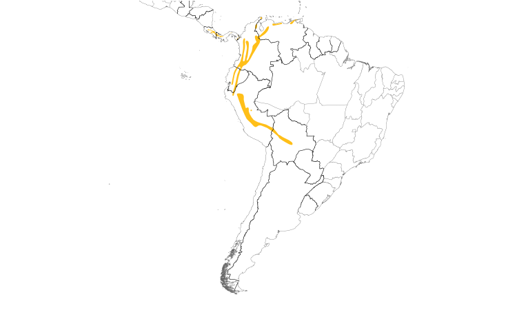 Range Map (South): Three-striped Warbler