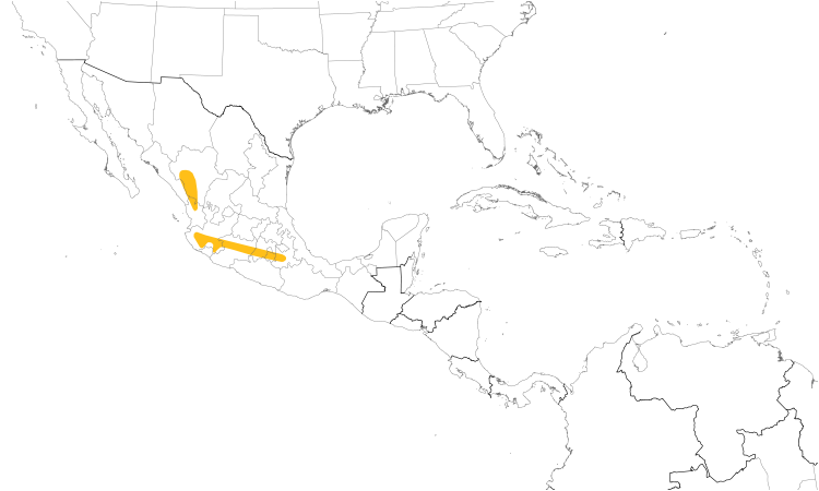 Range Map (Central): Green-striped Brush-Finch