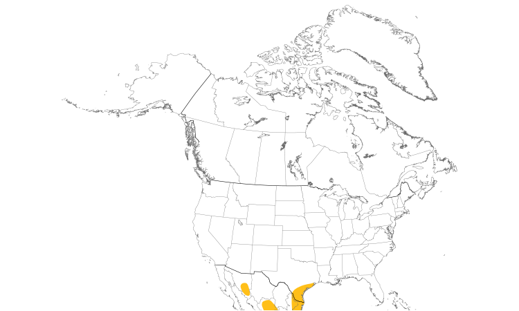 Range Map (North): White-tailed Hawk