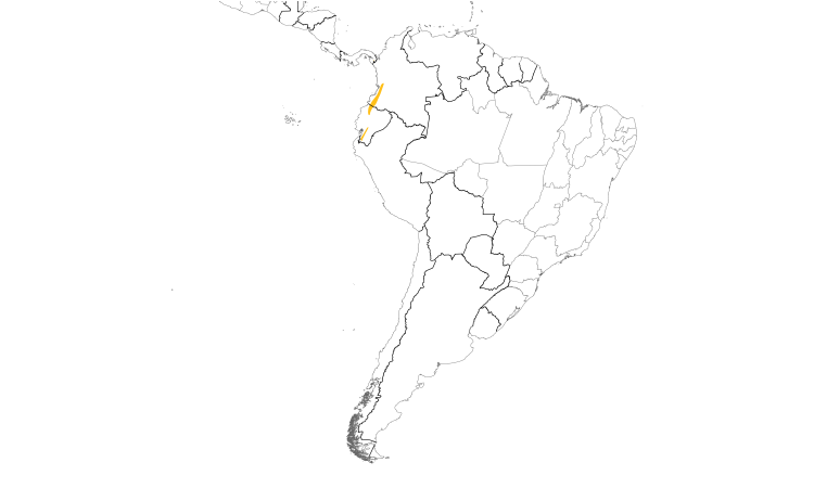 Range Map (South): Purple-throated Woodstar