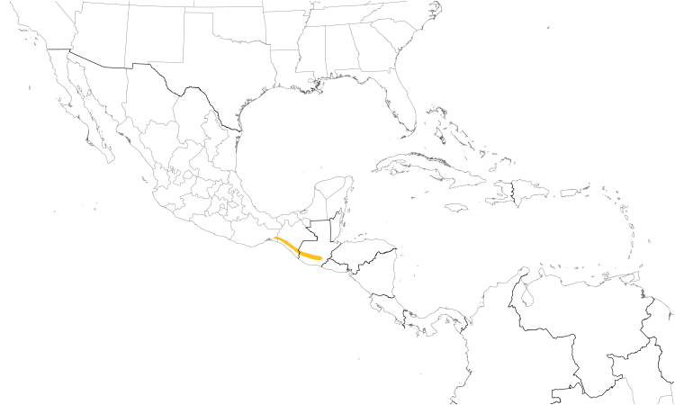 Range Map (Central): Rufous Sabrewing