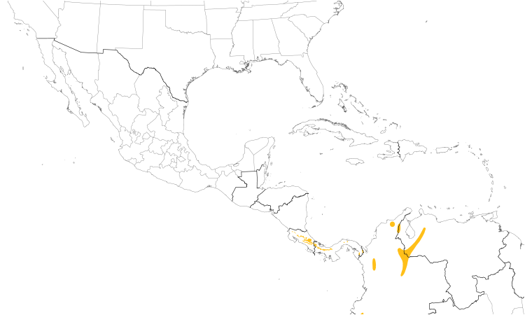 Range Map (Central): Slaty-backed Nightingale-Thrush