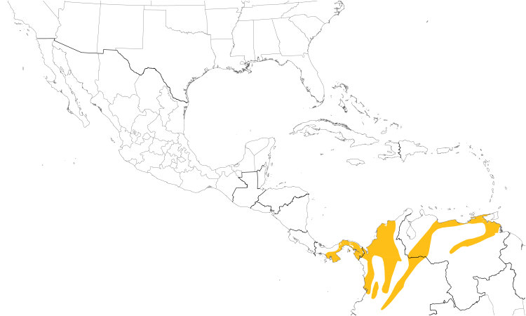Range Map (Central): Jet Antbird