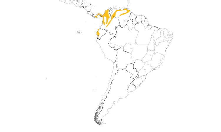 Range Map (South): Jet Antbird