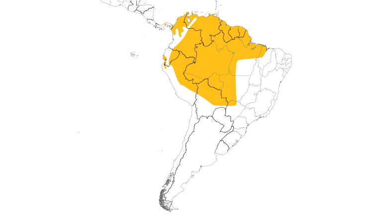 Range Map (South): Short-tailed Swift