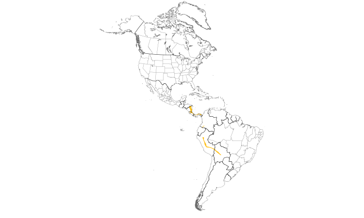 Range Map (Americas): Carmiol's Tanager