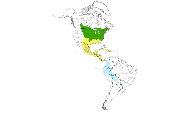 Range Map (Americas): Black-billed Cuckoo