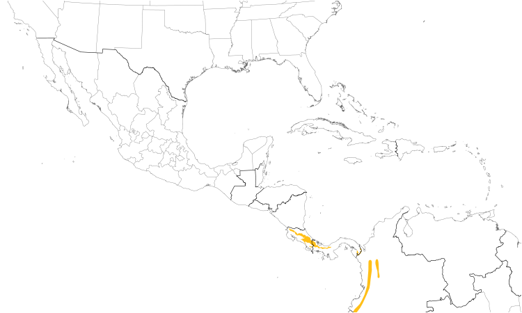 Range Map (Central): Red-faced Spinetail