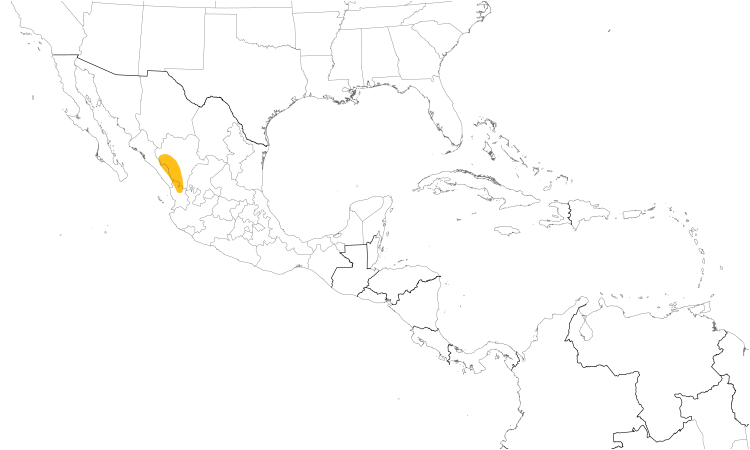 Range Map (Central): Tufted Jay
