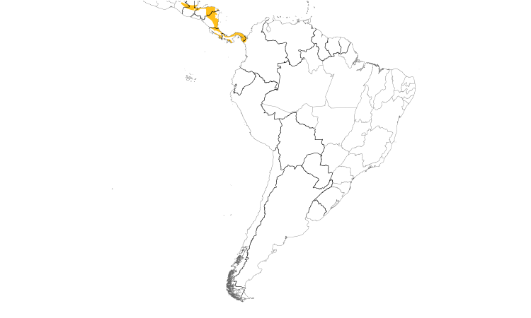 Range Map (South): Shining Honeycreeper