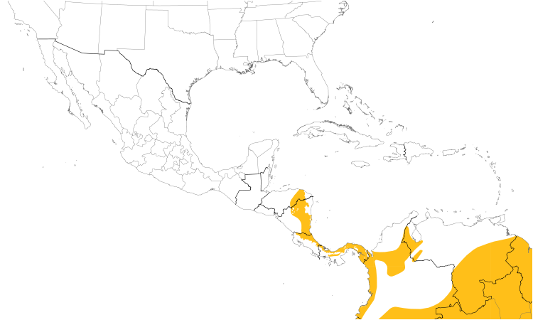 Range Map (Central): Fasciated Antshrike