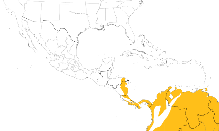 Range Map (Central): Blue Dacnis