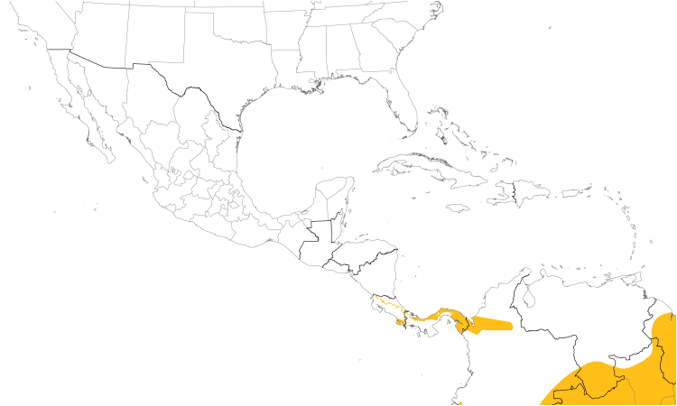 Range Map (Central): Long-tailed Woodcreeper
