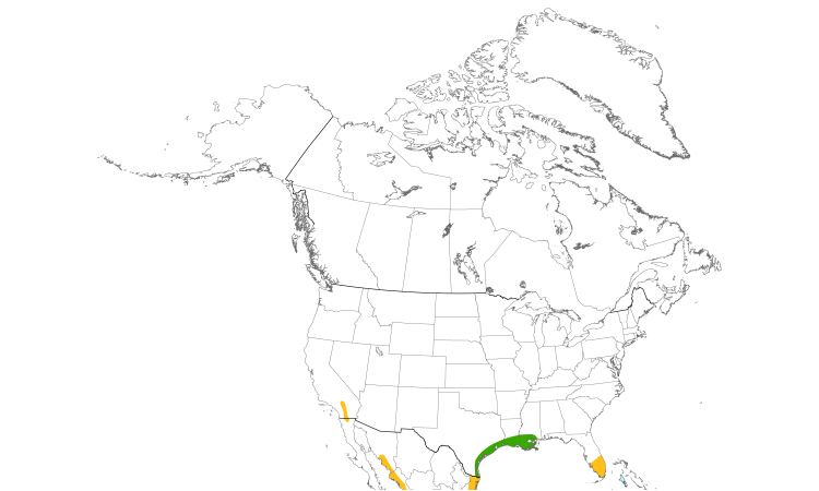 Range Map (North): Fulvous Whistling-Duck