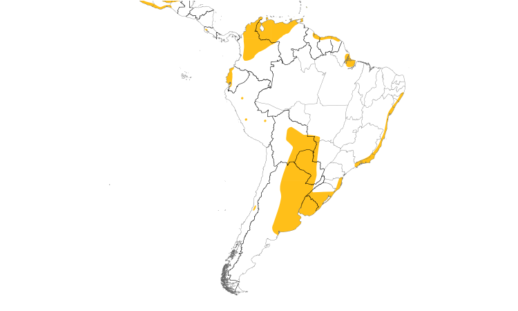 Range Map (South): Fulvous Whistling-Duck