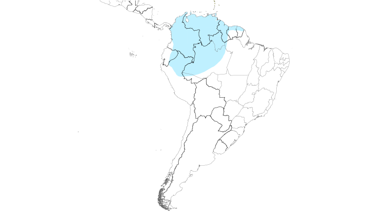 Range Map (South): Blackpoll Warbler