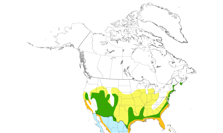 Range Map (North): Snowy Egret