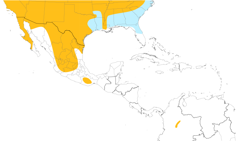 Range Map (Central): Horned Lark