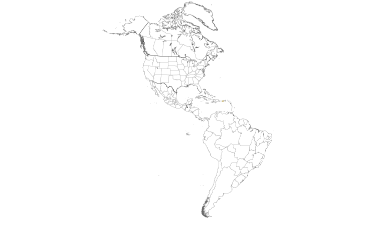 Range Map (Americas): Orange-cheeked Waxbill