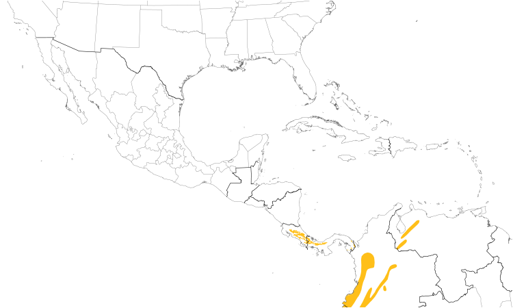 Range Map (Central): Red-headed Barbet