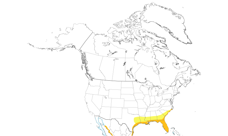 Range Map (North): White Ibis