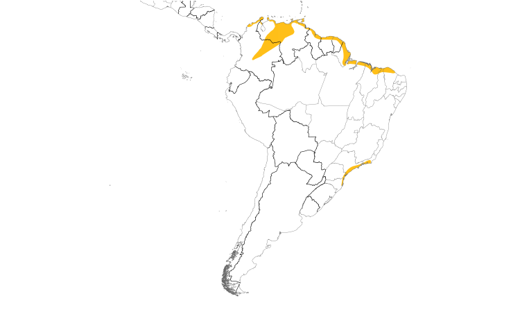 Range Map (South): Scarlet Ibis