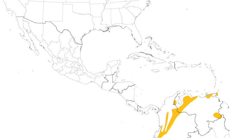 Range Map (Central): Antillean Euphonia