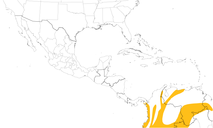 Range Map (Central): Orange-bellied Euphonia