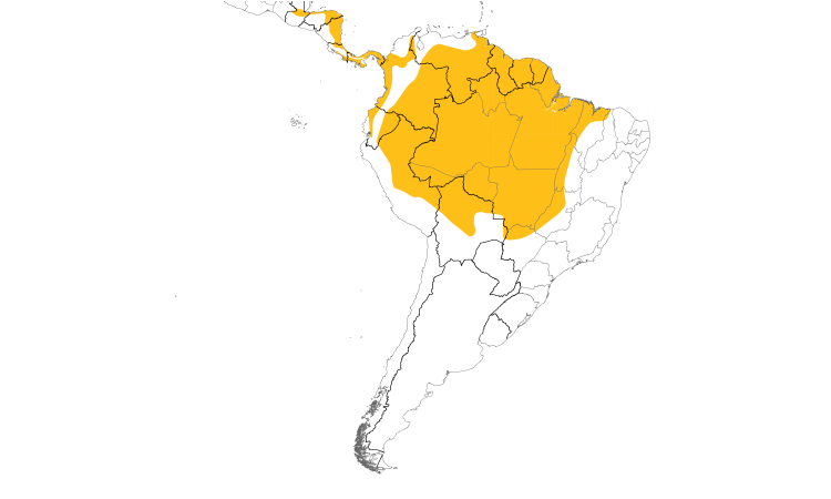 Range Map (South): Sunbittern