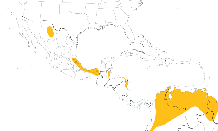Range Map (Central): Aplomado Falcon