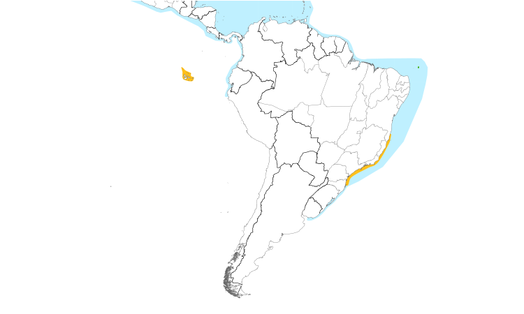 Range Map (South): Magnificent Frigatebird