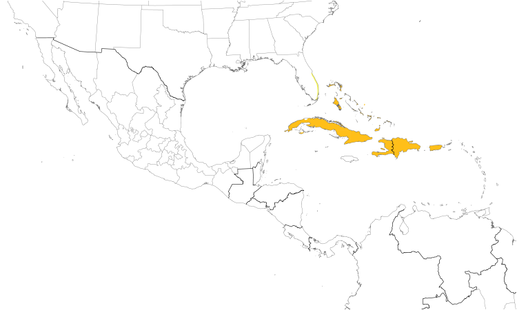 Range Map (Central): Key West Quail-Dove