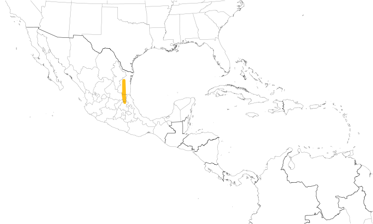 Range Map (Central): Tamaulipas Pygmy-Owl