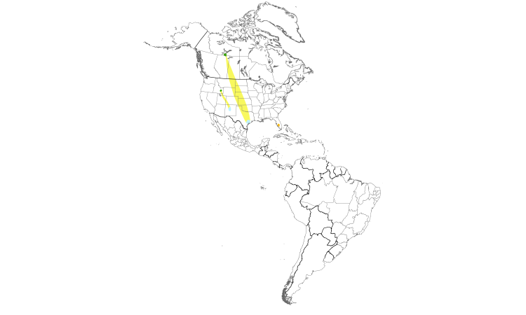 Range Map (Americas): Whooping Crane
