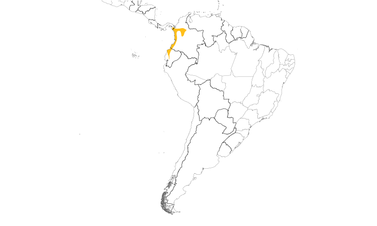 Range Map (South): Scarlet-browed Tanager