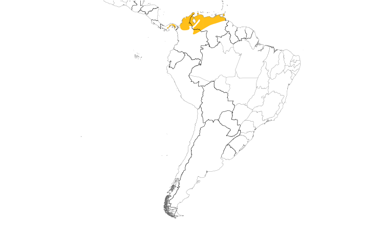 Range Map (South): Golden-fronted Greenlet