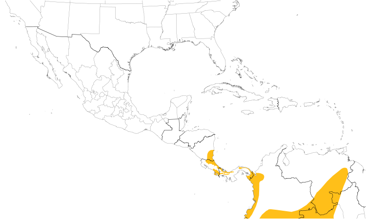 Range Map (Central): Striped Woodhaunter