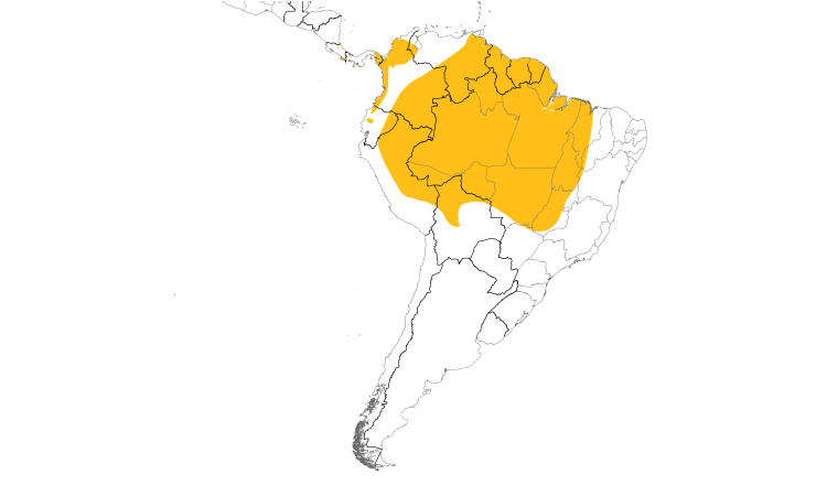 Range Map (South): Red-throated Caracara