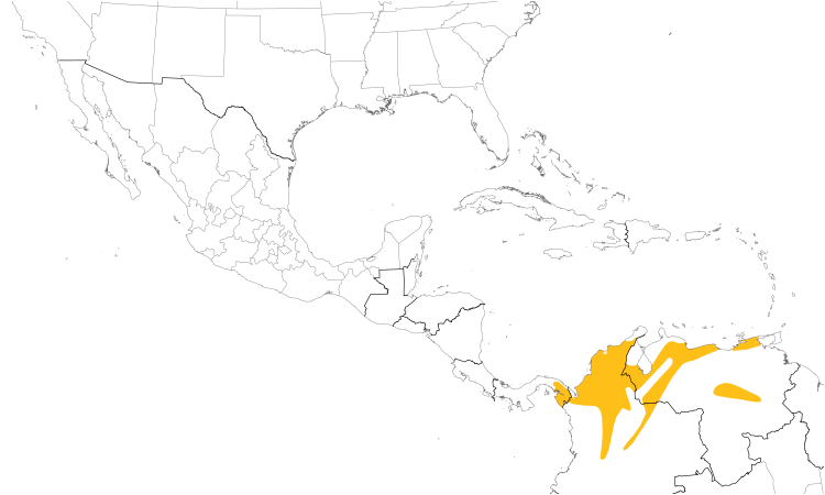 Range Map (Central): Orange-crowned Oriole