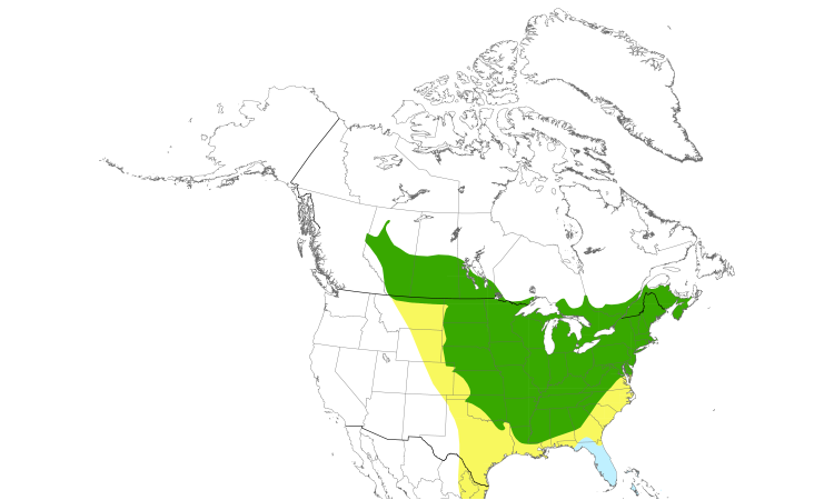 Range Map (North): Baltimore Oriole